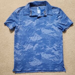 All in Motion Blue Patterned Polo Shirt